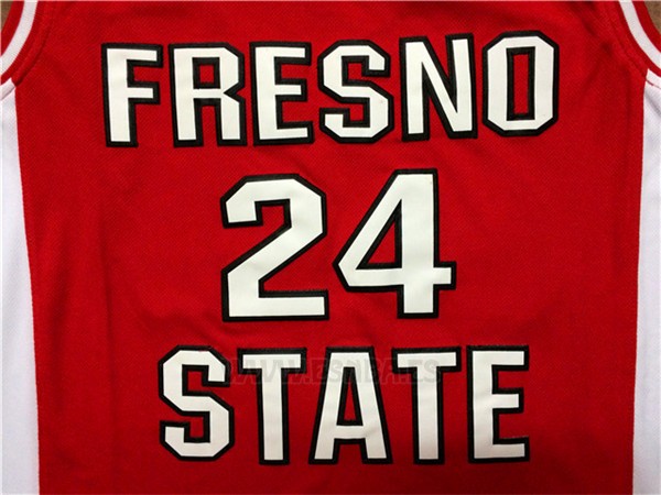 Camiseta NCAA California State University Fresno George #24 Rojo
